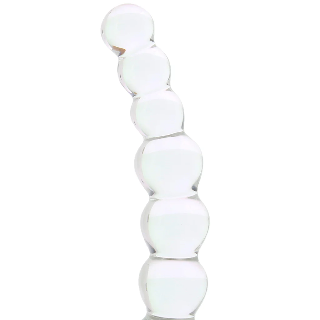 5 Inch Curved Glass Beaded Dildo - Image 2