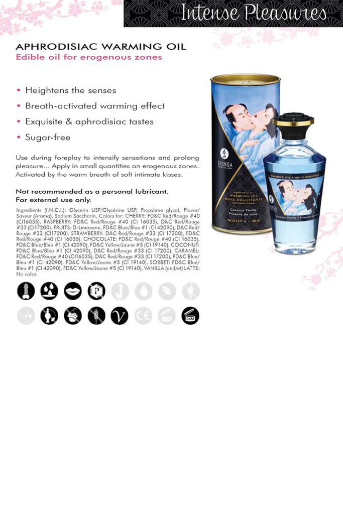 Aphrodisiac Warming Oil 3.5oz/100ml in Blazing Cherry - Image 5