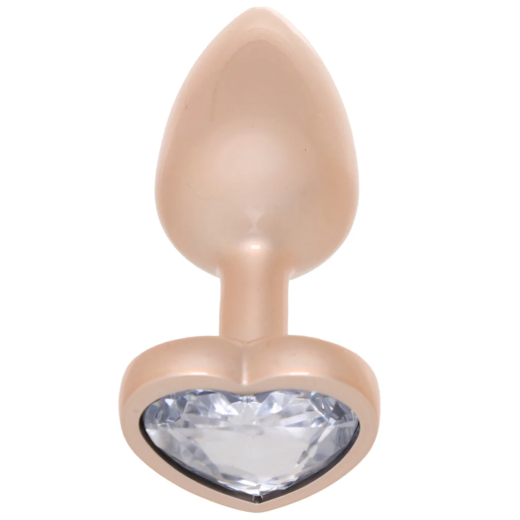 Booty Bling Gold Metal Jewelled Butt Plug in Small