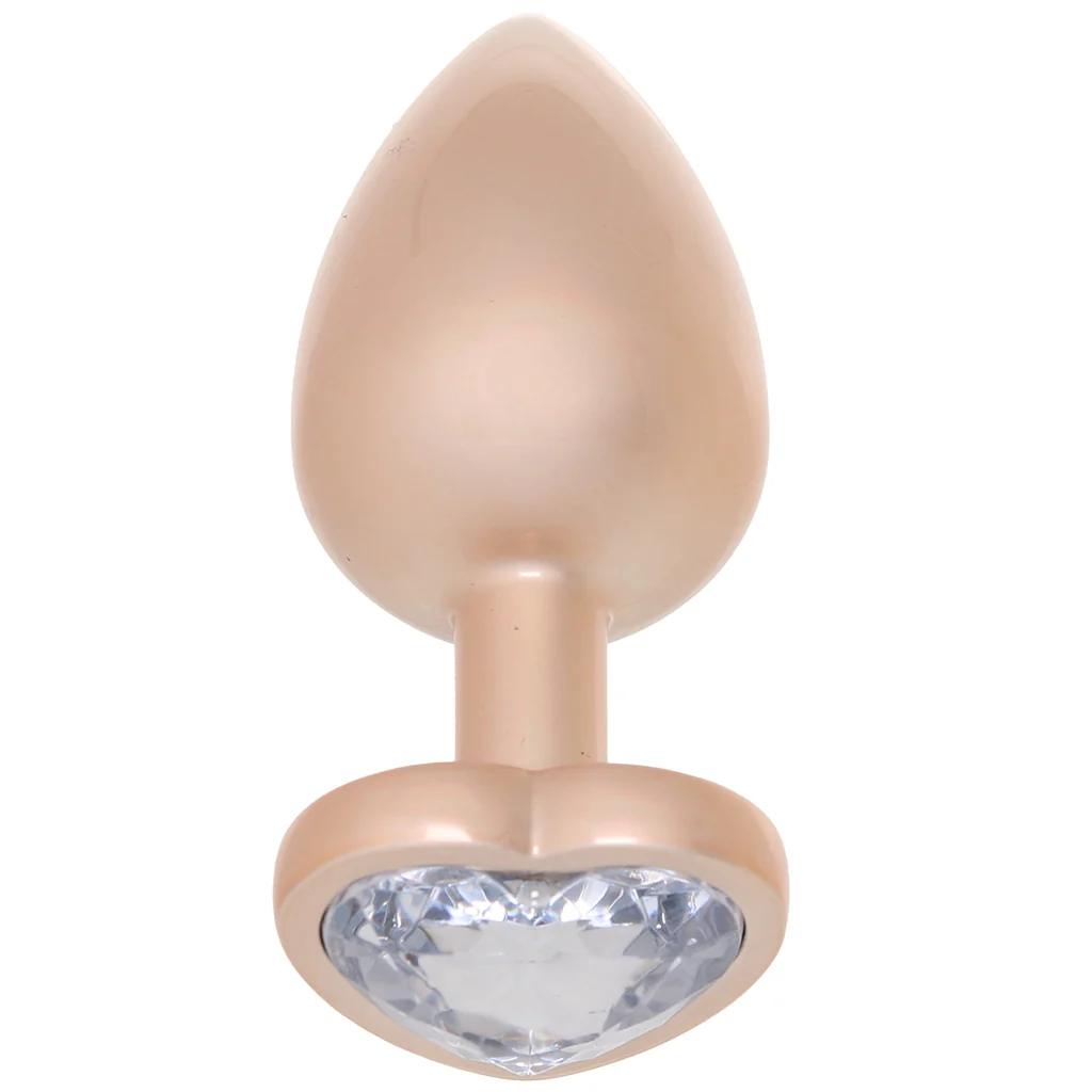 Booty Bling Gold Metal Jewelled Butt Plug in Large