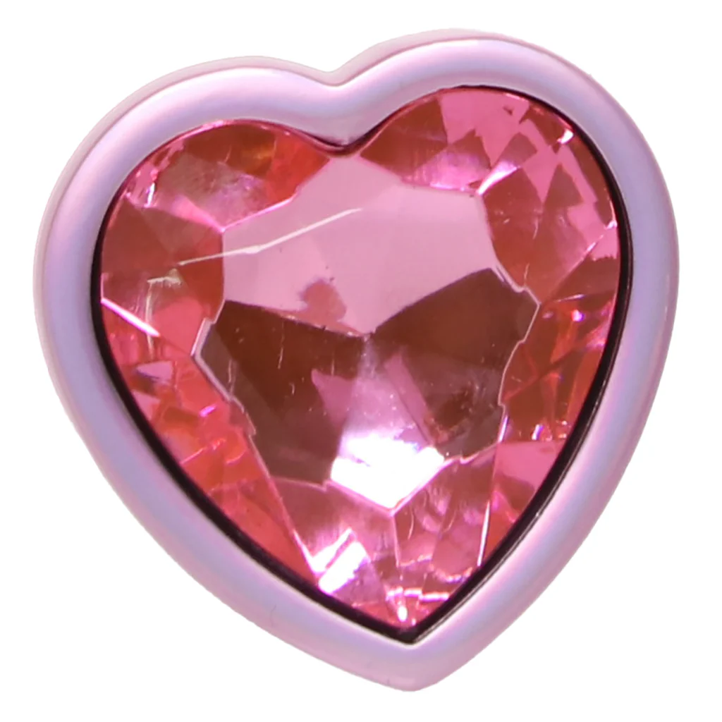 Booty Bling Pink Metal Jewelled Butt Plug in Small - Image 5