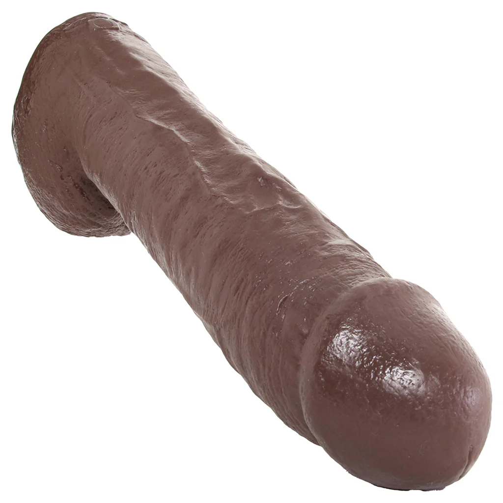 Hung 12.5 Inch Vac-U-Lock Dildo in Brown - Image 2
