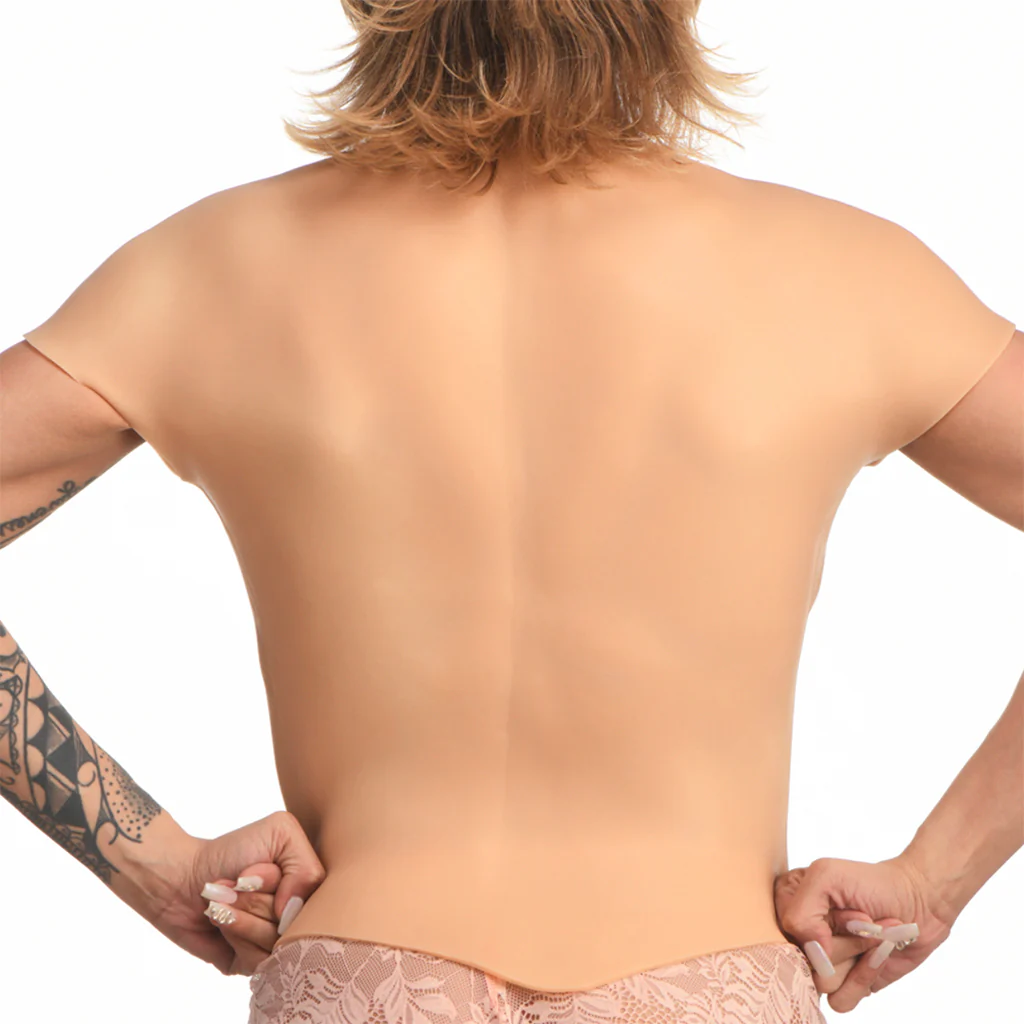 Master Series Ripped Silicone Male Chest in Large - Image 2