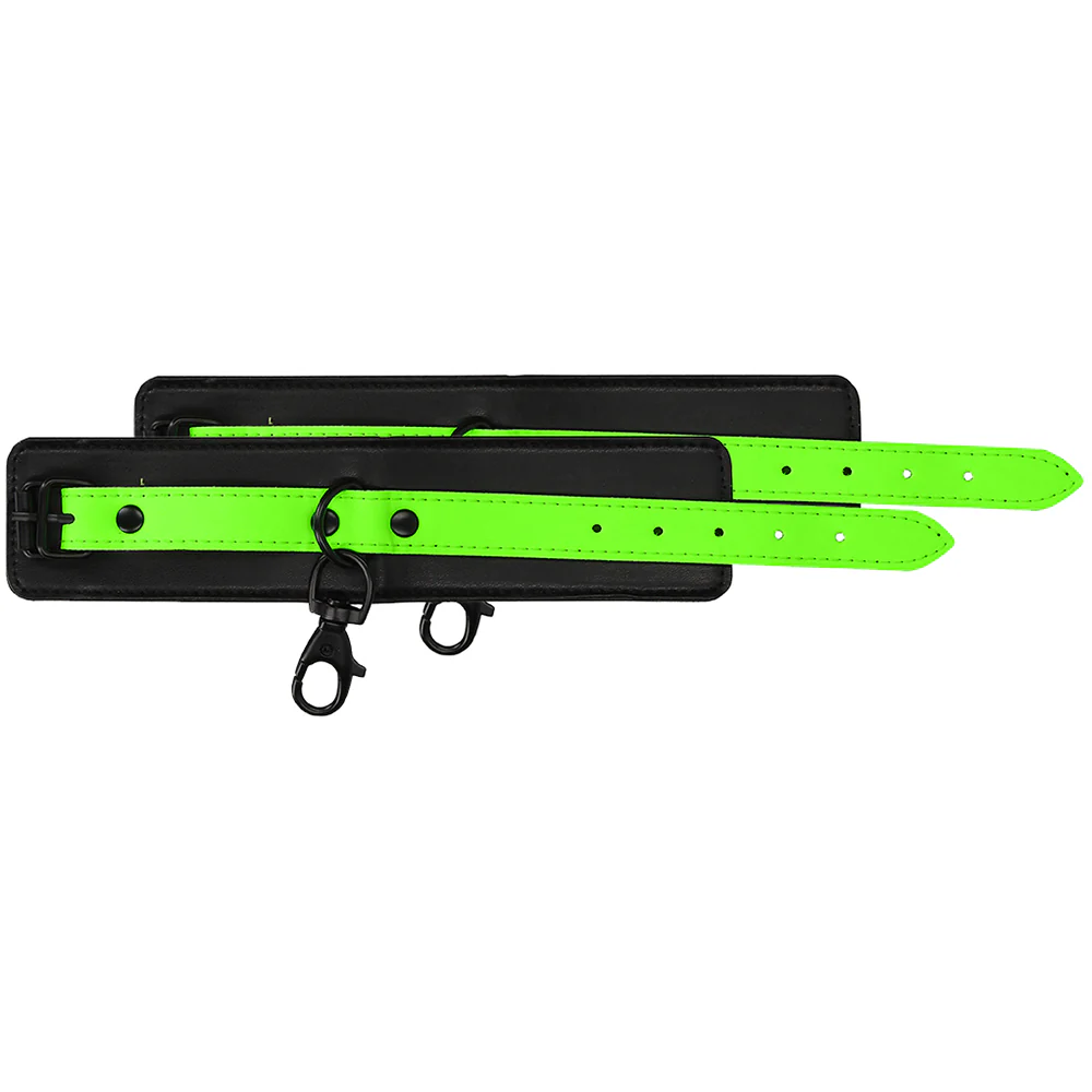 Ouch! Glow In The Dark Bondage Belt with Cuffs /M - Image 5
