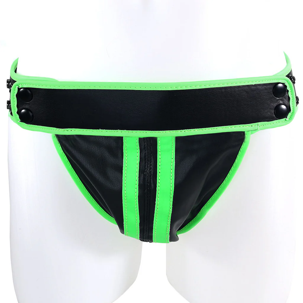 Ouch! Glow In The Dark Striped Jock Strap /XL