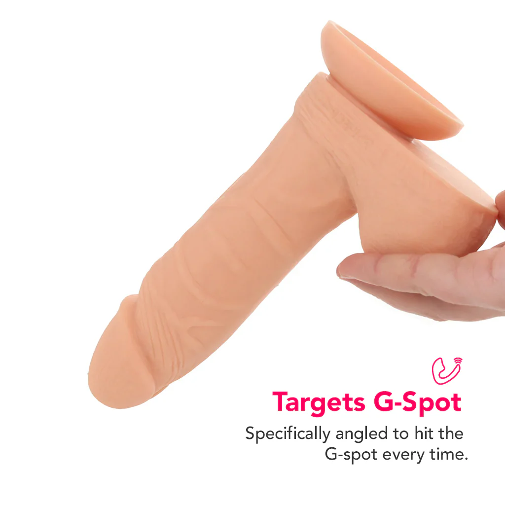 PinkCherry Premium 6 Inch Light Silicone Ballsy Dildo - Image 3