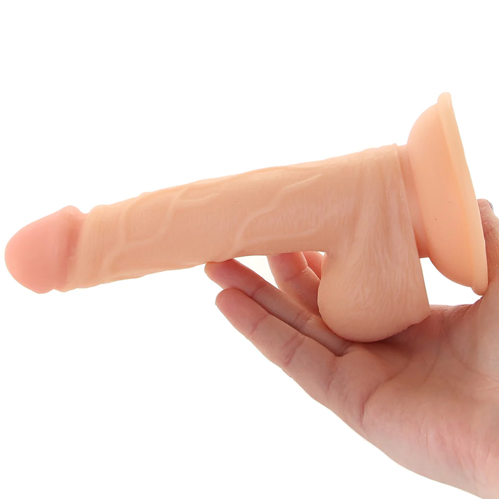 Pop Peckers 6.5 Inch Ballsy Dildo in Light - Image 4