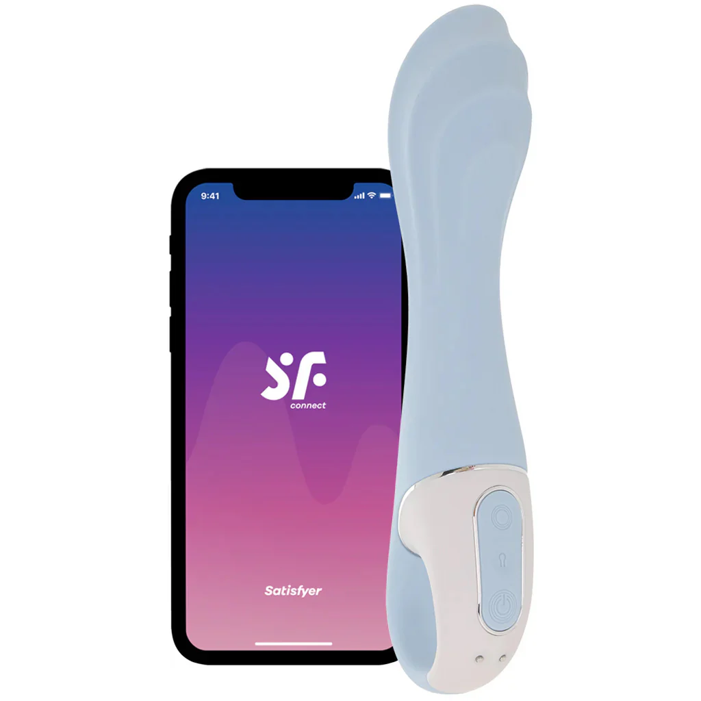Satisfyer Air Pump Vibrator 5+ G-Spot Vibe in Blue