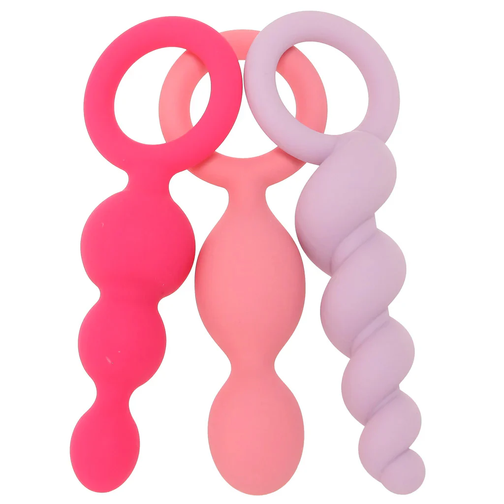 Satisfyer Plugs Silicone 3 Piece Set in Multi-Coloured - Image 3