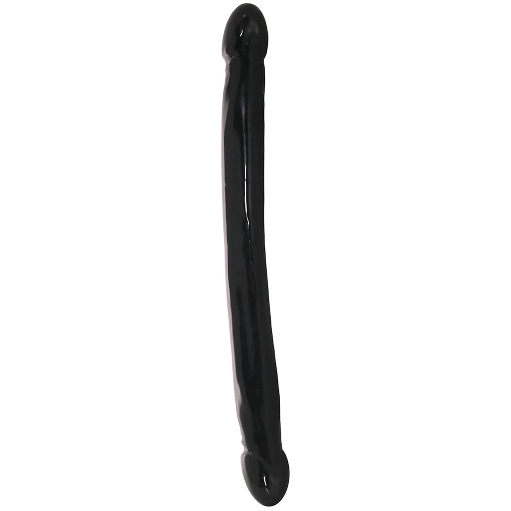 Smooth Double Header 18 Inch Dildo in Black - Image 3