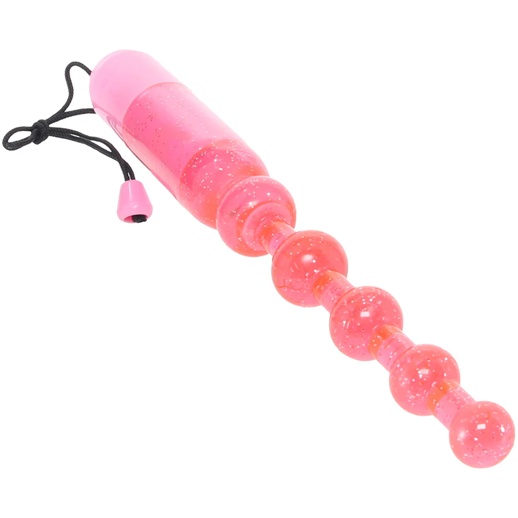 Waterproof Vibrating Pleasure Beads in Pink - Image 2